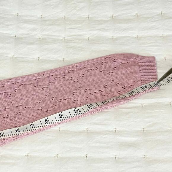 H&M Long Sleeve Pointelle Cardigan Sweater Girl's 6X/7 | Pink | Cotton | EUC - Picture 10 of 10